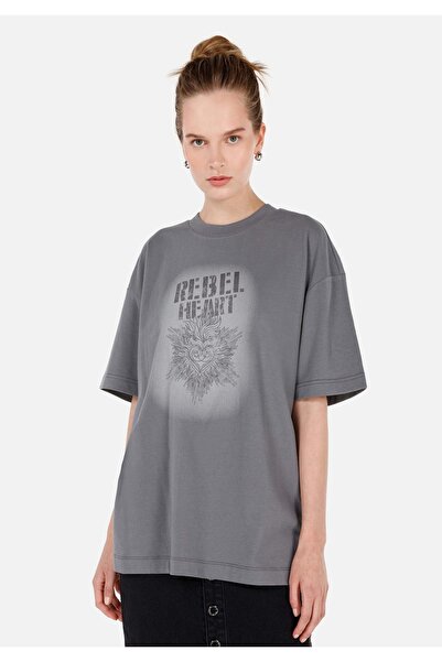 Colin's Gri Kadın Tshirt K.kol