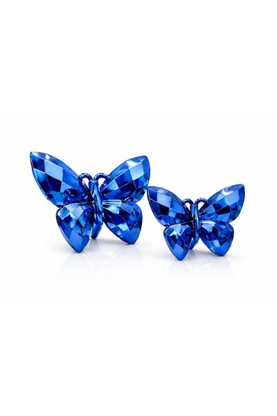 HRD STORE DEKORATİF 2 Lİ KELEBEK SÜS BİBLO AKSESUAR MAVİ