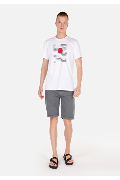 Colin's Regular Fit Mid Waist Plain Men's Gray Shorts