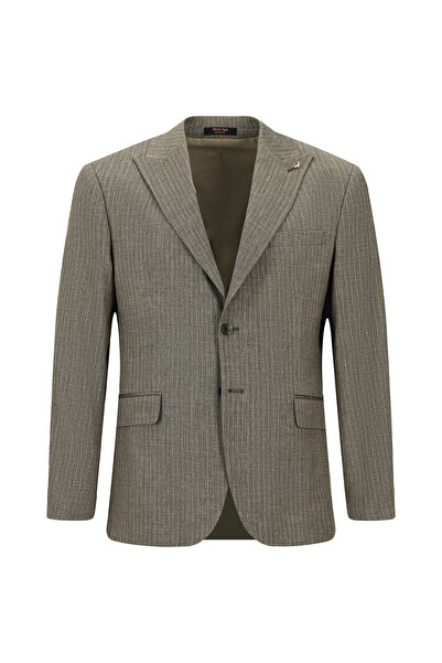 Abdullah Kiğılı 6 Drop Regular Fit Standart Kesim Klasik Çizgili Keten Karışı...