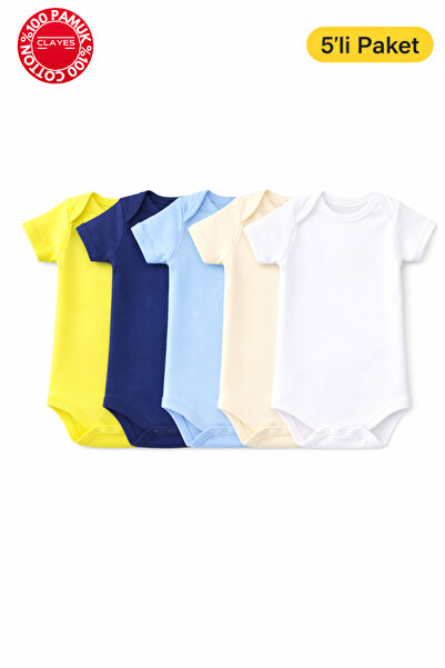 CLAYES Zıbın Newborn Newborn Baby Bodysuit with Snap Fasteners on the Bottom,...