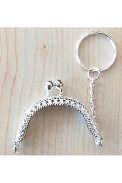 angel çanta aksesuar 5 Cm, Açık Gümüş Anahtarlıklı Cüzdan Klipsi No:42