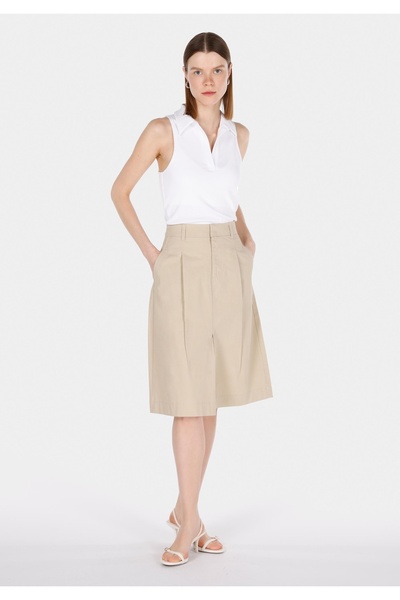 Colin's Fusta de damă bej cu fermoar Midi