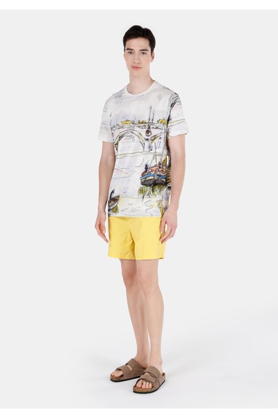 Colin's Slim Fit Men's Yellow Swim Shorts