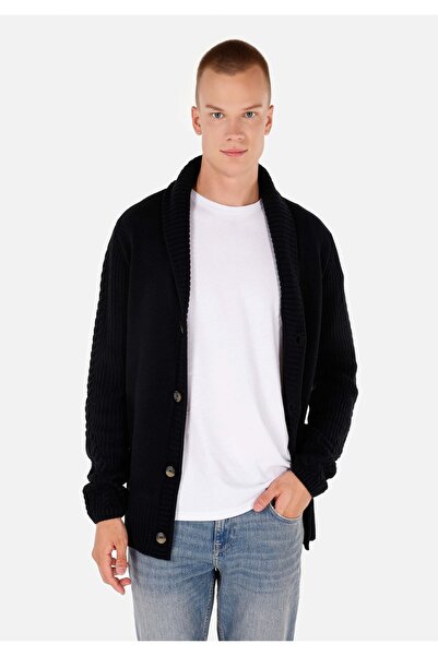 Colin's Regular Fit Erkek Siyah Akrilik Hırka
