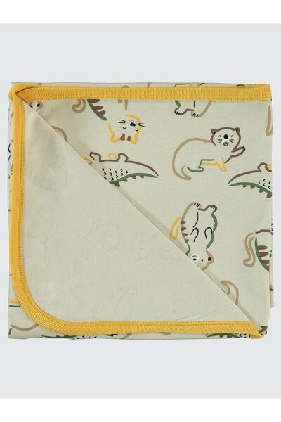 Civil Baby الحيوانات الملونة مطبوع بطانية - الخردل