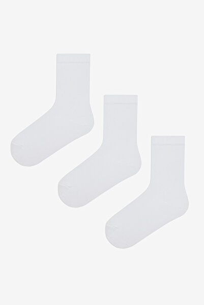 Penti Kız Çocuk Unisex Beyaz Basic 3 lü Soket Çorap Set