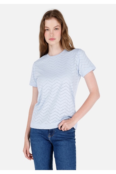 Colin's Tricou albastru de damă - mâneci