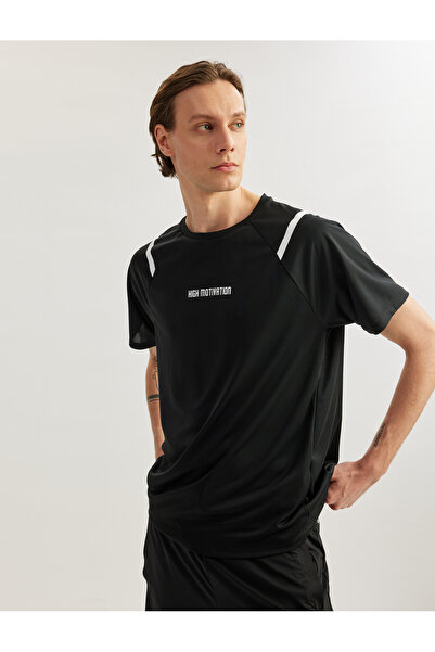 Koton Slogan Printed Short Sleeve Crew Neck Oversize Sports T-Shirt