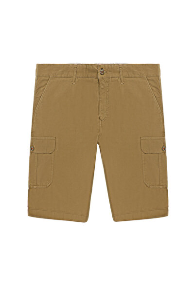 Abdullah Kiğılı 6 Drop Regular Fit Standard Cut Cotton Bermuda Cargo Shorts