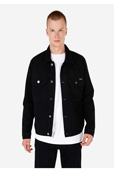 Colin's Regular Fit Buttoned Unlined Men's Black Jacket