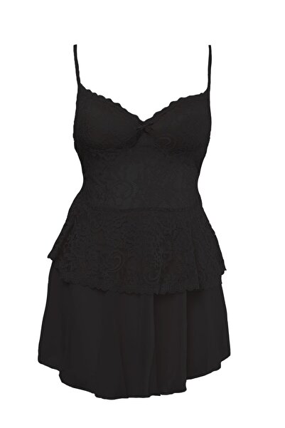 Pierre Cardin Pierre Cardın Kadın Sırt Dekolteli Dantelli Gecelik