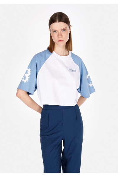 Colin's Tricou alb cu mânecă scurtă pentru femei Comfort Fit