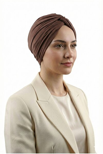 Jusmart Model gata confecționat de bonetă exterioară maro cu noduri ◆   Potri...