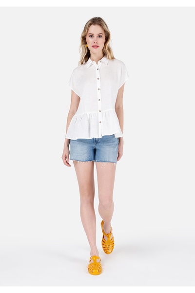 Colin's Rahat Kesim Yüksek Bel Jean Mavi Kadın Jean Şort Cl1068621