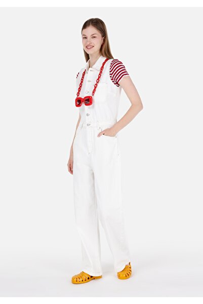 Colin's بنطلون جينز أبيض للنساء بقصة عادية