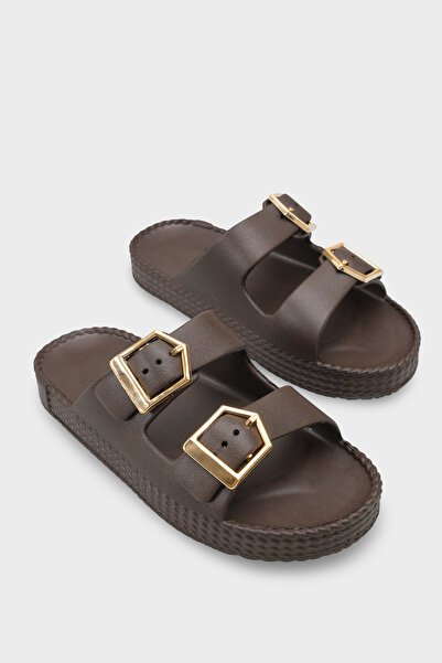 Capone Outfitters Jolyn Eva Double Buckle Women's Slippers