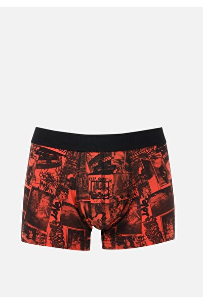 Colin's Modern Fit Baskılı Erkek Turuncu Boxer