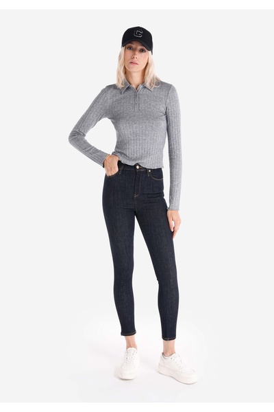 Colin's Skinny Fit Yüksek Bel Dar Paça Kadın İndigo Jean Pantolon