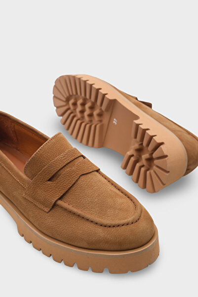 Capone Outfitters Loafer de damă din piele cu talpă Tisha Cork