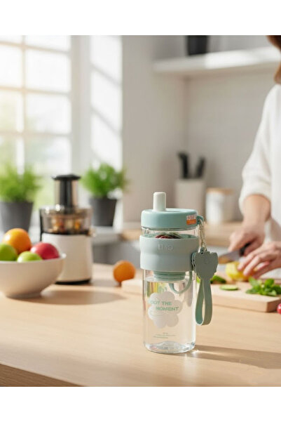 H2O Tritan Detoks Matara 800 ml Meyve Süzgeli ve Pipetli Sızdırmaz Sporcu Su ...