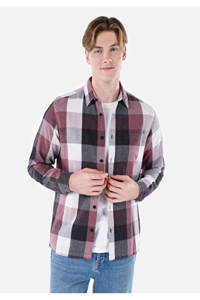 Colin's Regular Fit Shirt Collar Pink Men's Long Sleeve Shirt Cl 1064635