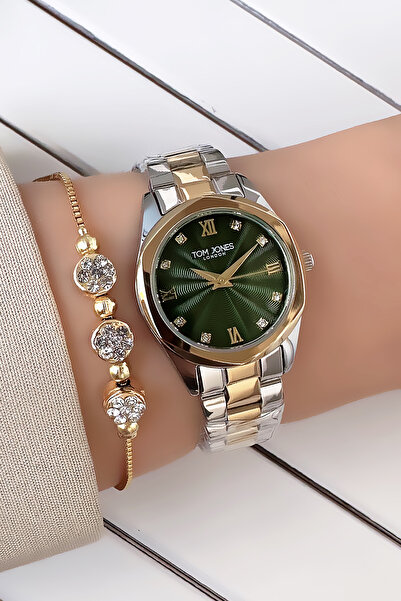 Tom Jones Original Women Wristwatch Waterproof Gold Silver Green Color Steel ...