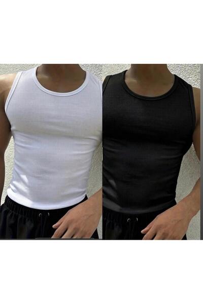 Livik Men's Halter Neck Slimfit Corded Fabric Sportsman Stretch Fabric Athlet...