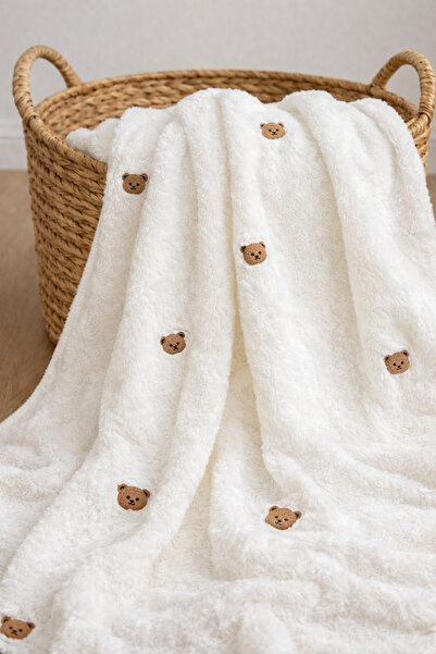 moukou بطانية أطفال مطرزة من ويلسوفت مقاس 90*100 سم