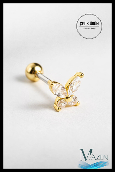 MAZEN Paslanmaz Kararmaz Cerrahi Çelik Tragus, Kıkırdak, Helix 8 Mm Piercing ...