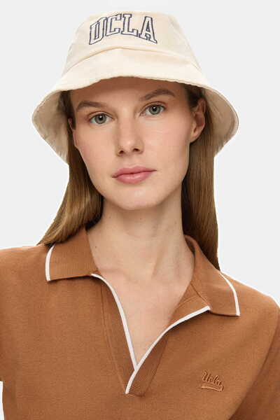 UCLA JOAQUIN Bej Bucket Nakışlı - Unisex Şapka