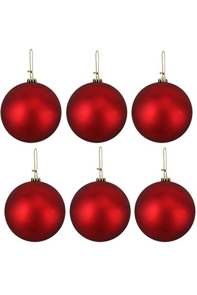 partidolu 6 Bucuri Culoare Rosie 6 cm Pom de Craciun Cici Ball.