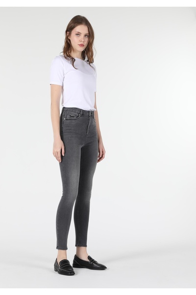 Colin's Pantaloni Jean cu talie înaltă și picior subțire 760 Diana gri - Cl 1...