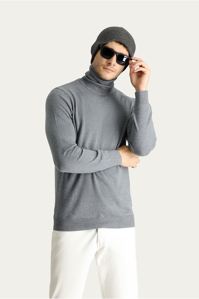 Kiğılı سترة تريكو قطنية ذات ياقة مدورة بقصة عادية