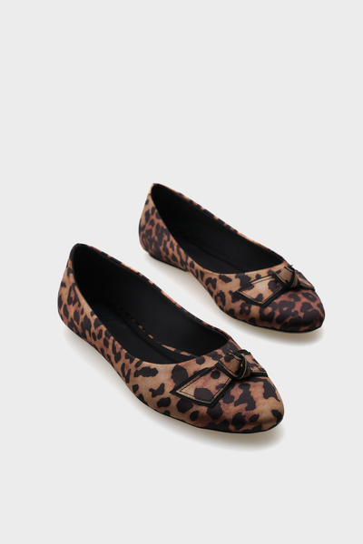 Capone Outfitters Balerini de damă din satin leopard