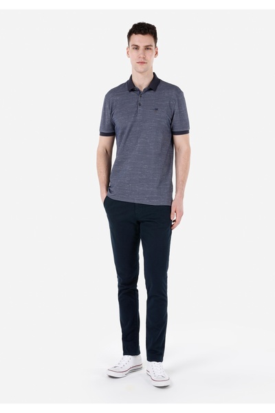 Colin's قصة ضيقة بنطلون رجالي ذو خصر متوسط ​​الطول وساق مستقيمة باللون الأزرق...