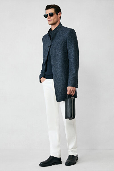 Kiğılı Plain Classic Coat with Regular Fit Wool