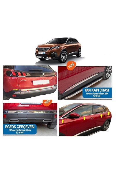 Niken Peugeot 3008 full krom seti komple nikelajı kaplama 2017+