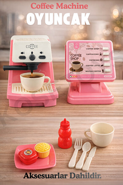 kosetoys Oyuncak Sipariş ekranlı Kahve Makinası Ses ve Işık efektli