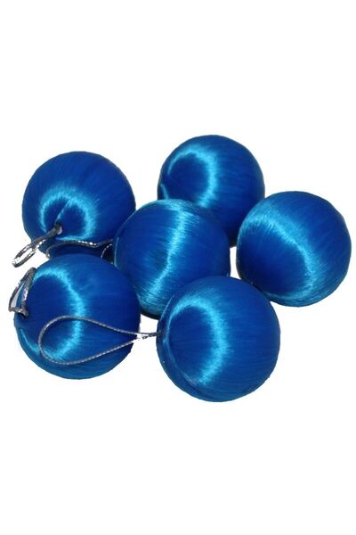 partidolu Πρωτοχρονιάτικο Cici Ball Shiny Κορδόνι 6 Τεμάχια 3,5 cm Μπλε