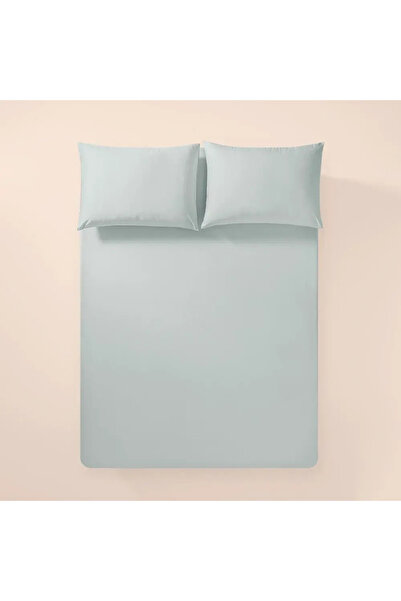 Penelope Cearşaf de pat 100% bumbac percale 120x200 cm Albastru - Seria Pure