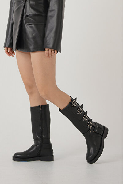 Capone Outfitters Motorcu Fermuarlı Kadın Çizme