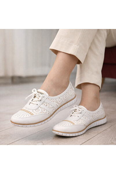 Oncyk shoes Kadın ortopedik delikli babet