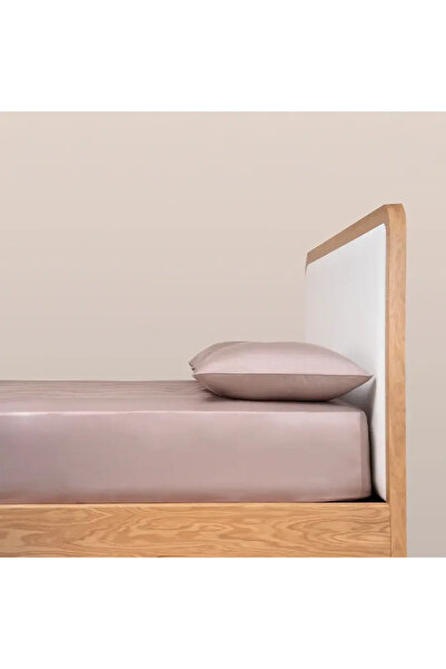 Penelope %100 Pamuk Saten Lastikli Çarşaf Seti 160x200 Cm Taş - Lia Serisi