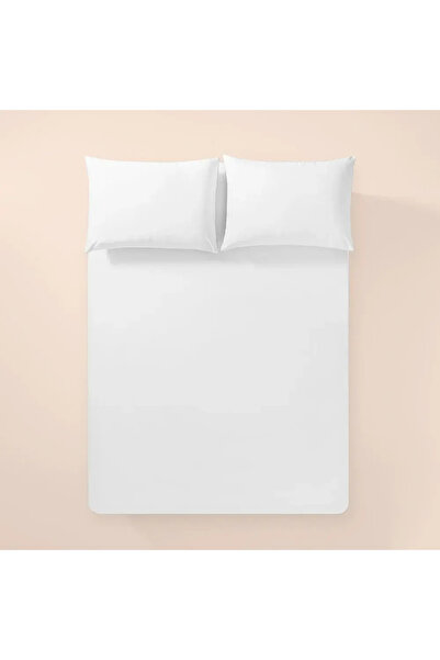 Penelope 100% Cotton Percale Fitted Sheet 200X200 cm White - Pure Series