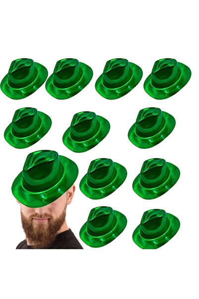 partidolu Зелений колір Ковбойський стиль Пластиковий капелюх для вечірок для...
