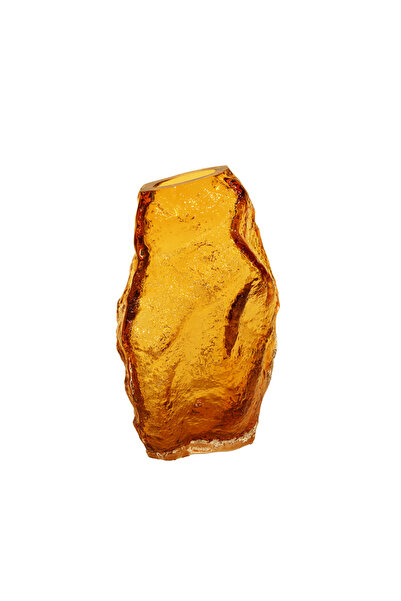 Lucky Art Luckyart Glass Amber Vase 16X12X26Cm