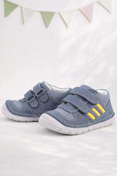 Rakerplus Grizzy Genuine Leather Gray First Step Unisex Baby Shoes