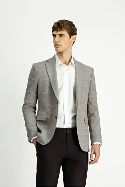 Kiğılı 4 Drop Relaxed Fit Rahat Kesim Klasik Ekose Ceket