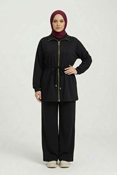 Tesettür Diyarı Set sport pentru femei modal din material textil, cu fermoar,...